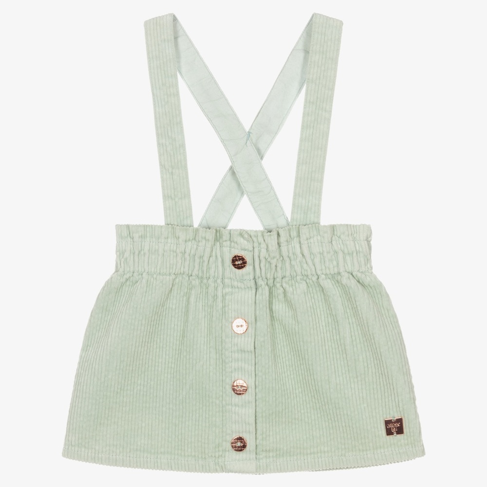 Carrement Beau soft cotton corduroy overalls skirt